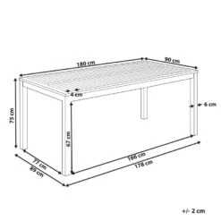 OMBRIANO - Tuintafel - Lichtbruin - 180 X 90 Cm - Acaciahout 11 OMBRIANO - Tuintafel - Lichtbruin - 180 X 90 Cm - Acaciahout -Beliani Winkel fc528bd578e947d4b6da76475de85006