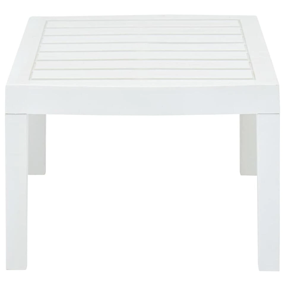 VidaXL Tuintafel 78x55x38 Cm Kunststof Wit 2 VidaXL Tuintafel 78x55x38 Cm Kunststof Wit - Afbeelding 2