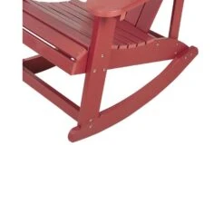 ADIRONDACK - Schommelstoel - Rood - Kunsthout -Beliani Winkel fd02c6396bae407fafbce15a80dff2e0