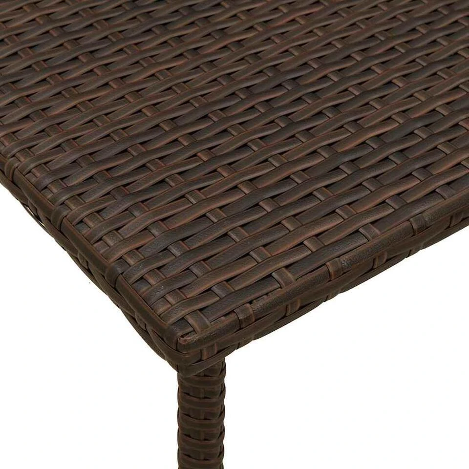 VidaXL - Tuin Salontafel - Bruin - Poly Rattan - 40 X 40 X 37 Cm 7 VidaXL - Tuin Salontafel - Bruin - Poly Rattan - 40 X 40 X 37 Cm - Afbeelding 7