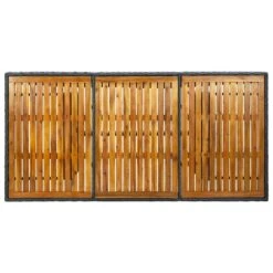 VidaXL Tuintafel Poly Rattan En Massief Acaciahout Donkergrijs -Beliani Winkel fd3d96b736394b8c82ba9412f594bca4
