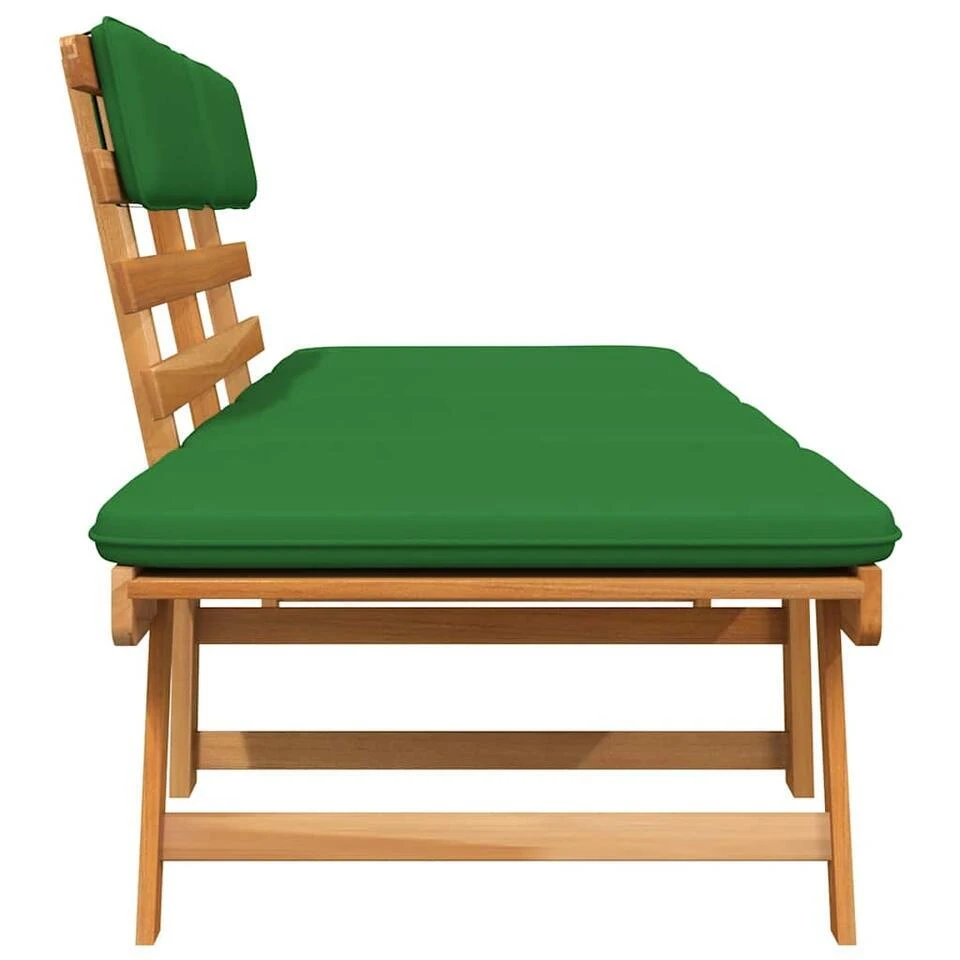VidaXL - Tuinbank 2-in-1 - Groen - Acaciahout - 190 Cm - Met Kussens 8 VidaXL - Tuinbank 2-in-1 - Groen - Acaciahout - 190 Cm - Met Kussens - Afbeelding 8