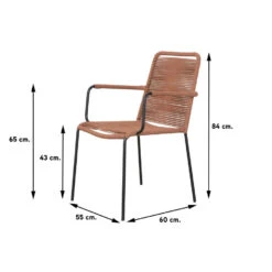 VDG Denver Rope Stapelbare Tuinstoel Terracotta 17 VDG Denver Rope Stapelbare Tuinstoel Terracotta -Beliani Winkel fe930a9783c74d9ea8e28dcda0bd586f