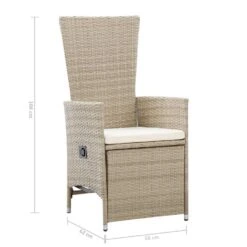 VidaXL - Tuinstoelen - Beige - Poly Rattan - 2 Stuks - Met Kussens -Beliani Winkel ff3d86e6bd6d488ba14b77d8f9f32462