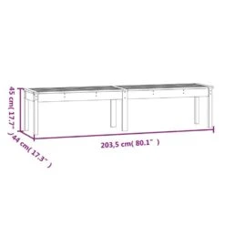VidaXL - Tuinbank - Bruin - Douglashout - 203.5 X 44 X 45 Cm -Beliani Winkel ff55c274e4534ad09405fb9bb5938db2