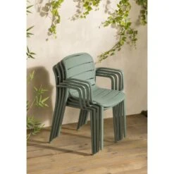 Stapelstoel Nice - Kunststof/lichtgroen -Beliani Winkel sf 50101147