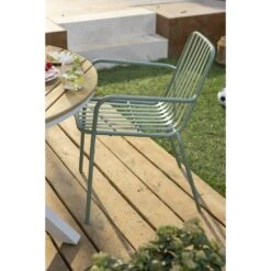 Stapelstoel Vence - Metaal Lichtgroen - 82x55x62 Cm -Beliani Winkel sf 50105164 03