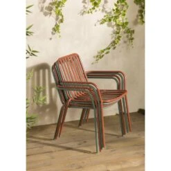 Stapelstoel Vence - Metaal Lichtgroen - 82x55x62 Cm -Beliani Winkel sf 50105164 04