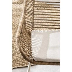 Loungestoel Grand - Wicker Naturel - 78x73x71 Cm -Beliani Winkel sf 50105269 1010