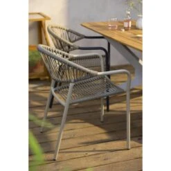 Terrasstoel Palamos - Naturel/zand -Beliani Winkel sf 50105611 02