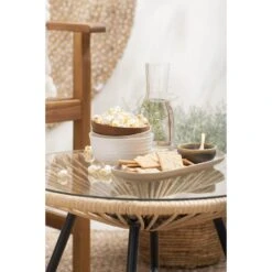 Le Sud Bijzettafel Monte Carlo - Naturel - Ø50x38 Cm -Beliani Winkel sf 50155128 1012