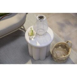 Tuinbijzettafel Parga - Zand - 45xØ40 Cm -Beliani Winkel sf 50155603 02