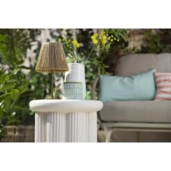 Tuinbijzettafel Parga - Zand - 45xØ40 Cm -Beliani Winkel sf 50155603 03