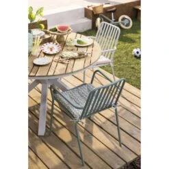 Tuintafel Perpignan - Zand - 76xØ120 Cm -Beliani Winkel sf 50156101 01