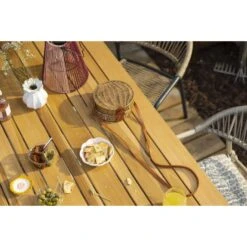 Tuintafel Perpignan - Zand - 75x200x100 Cm -Beliani Winkel sf 50156102 03