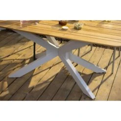 Tuintafel Perpignan - Zand/metaal - 75x160x90 Cm 19 Tuintafel Perpignan - Zand/metaal - 75x160x90 Cm -Beliani Winkel sf 50156105 05